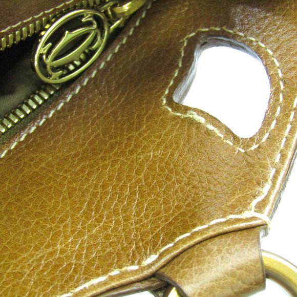 CARTIER Marcello Women's Leather Handbag Light Brown - Picture 8 of 10